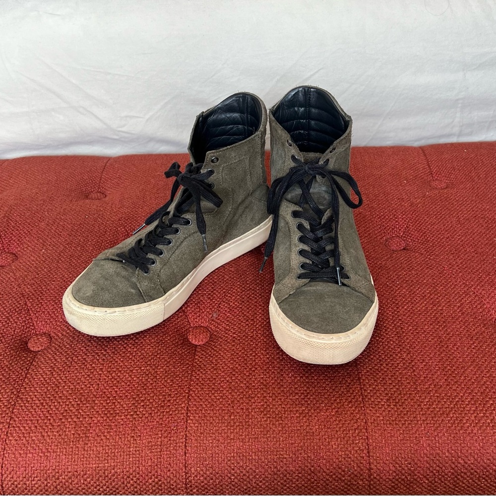 High-Top Suede Sneakers